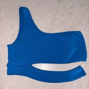 Garage Vibrant Blue One-Shoulder Top